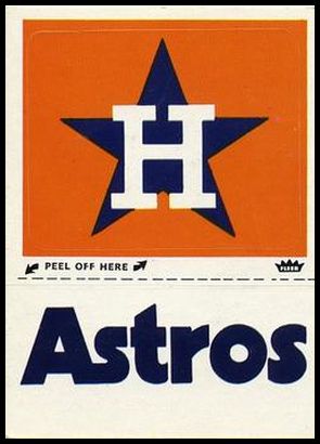 1981 Fleer Team Logo Stickers All Star Game 39 Astros - Cap Logo Jersey Logo